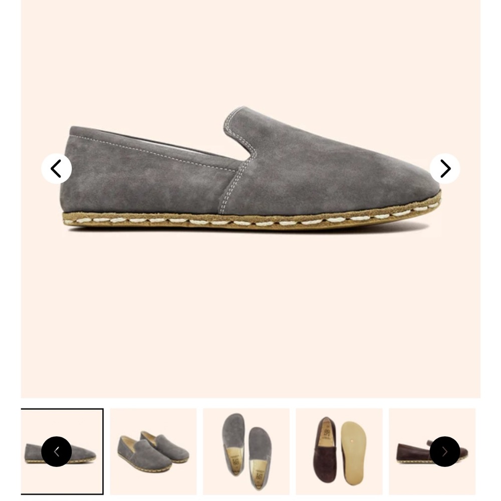 Men's Gray Suede Slip-On Loafers